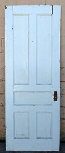 30 X83 Antique Vintage Old Victorian Solid Wood Wooden Interior Door 5 Panels