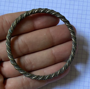 Very Old Rare Ancient Viking Bracelet Silver Color Artefact Authentic Amazing