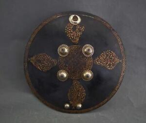 Antique Indo Persian Islamic Mughal India Indian Shield To Sword Shamshir Talwar