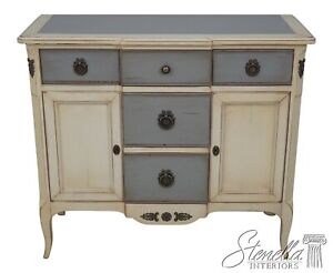 L60315ec French Louis Xv Paint Decorated Server Console Cabinet