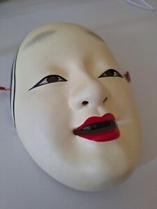 Noh Mask Young Woman Japanese Vintage Ceramic Onnamen