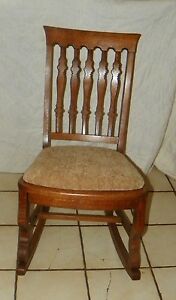 Quartersawn Oak Sewing Rocker Rocking Chair R174 