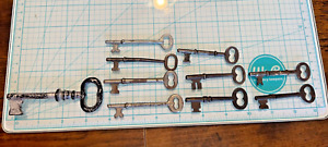 Antique Lot Of 10 Skeleton Keys All Different From Two Pennsylvania Homes Vg 
