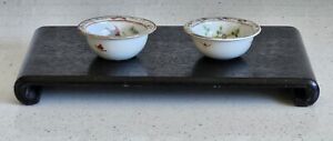 19th Century Pair Of Antique Chinese Porcelain Miniature Bowls Rare 