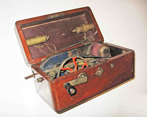 1860s Rare Variant Of Davis Kidder Hand Crank Magneto Quack Medical Box