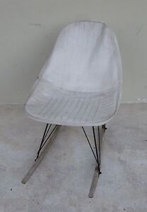 Rare Charles And Ray Eames Wire Child S Rocker With Original Cover 1955 As Is