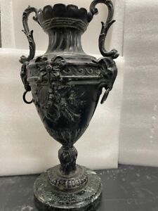 Antique Victorian Era Urn Vase Marble Base