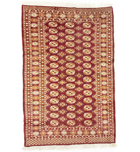 Hand Knotted Vintage Farmhouse Decor 4x6 Tribal Oriental Rug Decor Wool Carpet