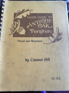 Value Guide Antique Oak Furniture Conover Hill 1972 Vintage Book