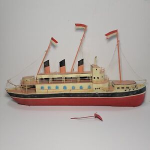 Tin Handmade Model British Steam Ship Length 24 Inches 6 Inches Wide 15 In 