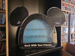 Vintage Disney Mickey Mouse Counter Top Display Case Rare Rock With Your Friends
