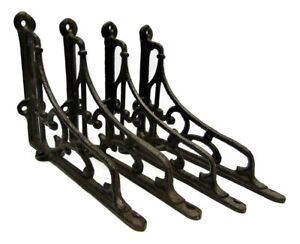Set Of 4 Cast Iron Shelf Brackets Classic 5 X 6 5 Hanger New Antique Style