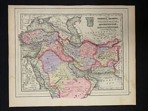 Vintage Maps Palestine Holy Land Persia Arabia Turkey 1894 A L Smith