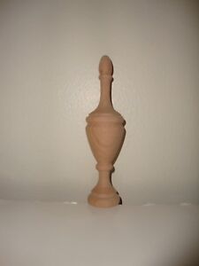 Wood Finial Unfinished For Clock Bed Or Furniture Finial 90