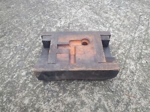 Vintage Industrial Wood Foundry Mold Pattern Steampunk 11 X 7 X 4 