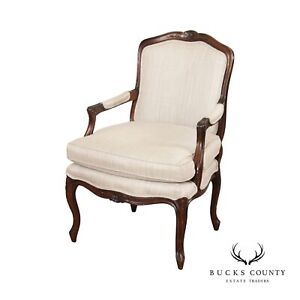 French Louis Xv Style Carved Fauteuil Armchair