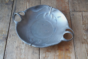 Antique Kayserzinn Art Nouveau Pewter Bowl Dish