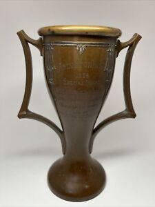 Antique 1928 Sterling Silver Crest Bronze Abington Fair Trophy Hj Britton 1300 7