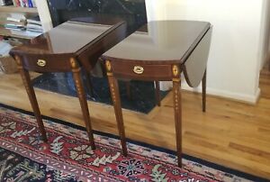 Council Craftsman Inlaid Mahogany Federal Large Size Pembroke Table 2 Available