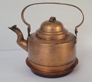 Antique Copper Tea Kettle Swedish Joh F Pettersson Norrkoping