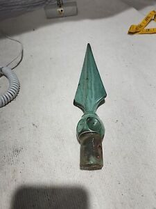 Large Victorian Iron Architectural Fence Post Pole Topper Finial Salvage 11 75