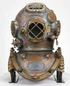 1944 Miller Dunn Us Navy Mark V Diving Helmet Rare