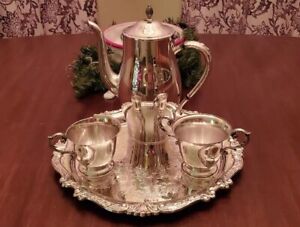 Vintage Silverplate Tea Coffee Service Set Of 4