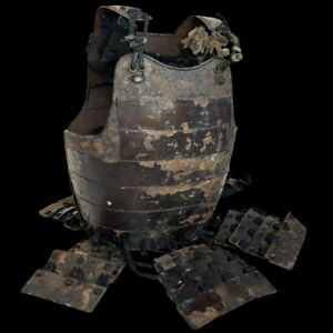 Authentic Japan Antique Edo Chest Chain Armor Battle Yoroi Samurai Katana Busho
