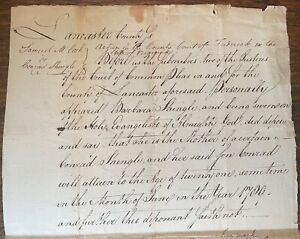 1788 Pennsylvania Legal Handwritten Manuscript Slavery Emancipation Turning 21