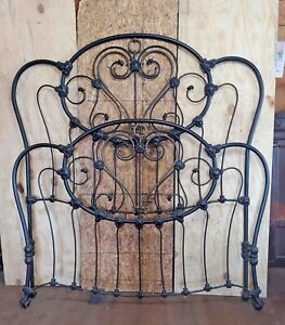 Victorian Queen Size Brass And Iron Bed