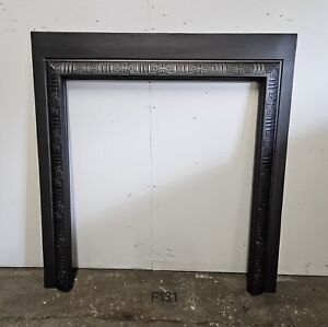 Antique Victorian Cast Iron Fireplace Insert Frame Surround Restored F131 