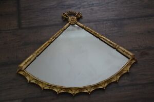 Antique Fan Mirror 27 X20 Old Ornate French 