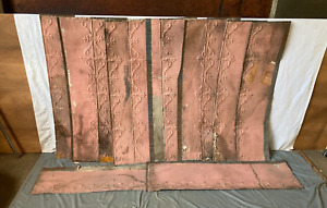 53 Ft Antique Tin Ceiling Pieces Shabby Tile Chic Vtg Crafts 143 23a