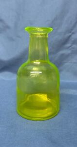 Vintage 5 1 4 Tall Vaseline Glass Apothecary Bottle