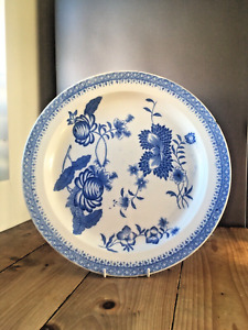 Huge 16 5 Antique 19th C Delft Style Pottery Floral Wall Charger Plate Spode 