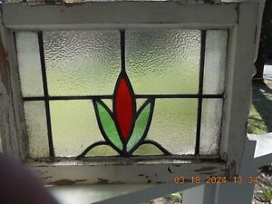 Arts Craft Style English Leaded Stained Glass Windows 20 1 4 X 14 3 4 