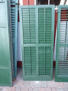 Huge Victorian Double Wide Louver Shutters 57 5 X 24 