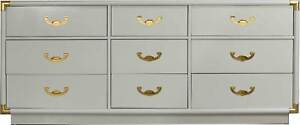 Mid Century Campaign Accolade Style Dresser Newly Painted