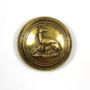 Small Antique Gilt Sporting Hunting Button Pair Of Greyhound Whippet Dogs