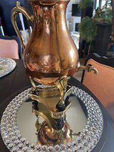 Vintage Holland Brass Bronze Copper Coffee Pot Urn