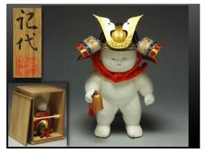 Japanese Antique Samurai Boy Figure Doll Circa1920 Taisho Period 