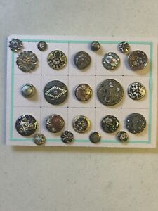 Vintage Victorian Enamel Buttons Lot
