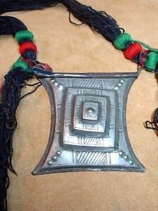Antique Tuareg Tcherot Talisman Amulet Pendant Tribal Necklace Niger Africa