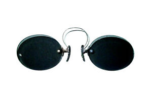 Antique Smoky Pince Nez Sunglasses Grey Civil War Glasses Vtg Glasses