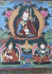 Tibetan Thangka Painting Of Holy Guru Padmasambhava