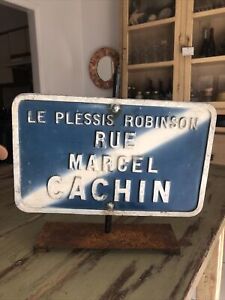 Le Plessis Robinson French Street Sign Wall Plate Plaque Cast Iron Paris France