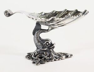 Martin Fleisher Sterling Salt Figural Dolphin Cellar Trinket Figurine