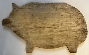 Folk Art Pig Cutting Board Great Form Honest Scrub Wear Patina 