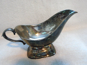 Vintage Silver Plated Gravy Sauce Boat