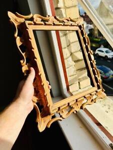 Superb Antique Florentine Picture Frame 12 X 10 Rebate Carved Limewood Gesso